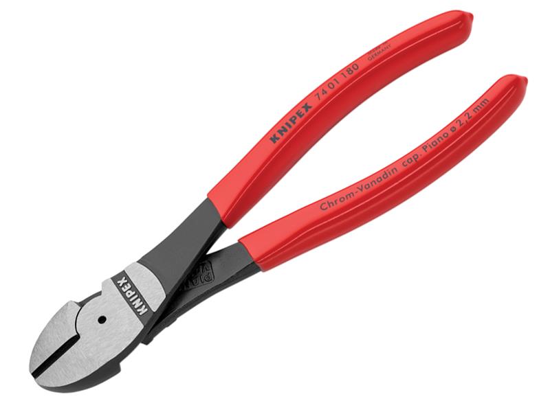 Knipex 74 01 180 SB High Leverage Diagonal Cutters PVC Grip 180mm (7in)