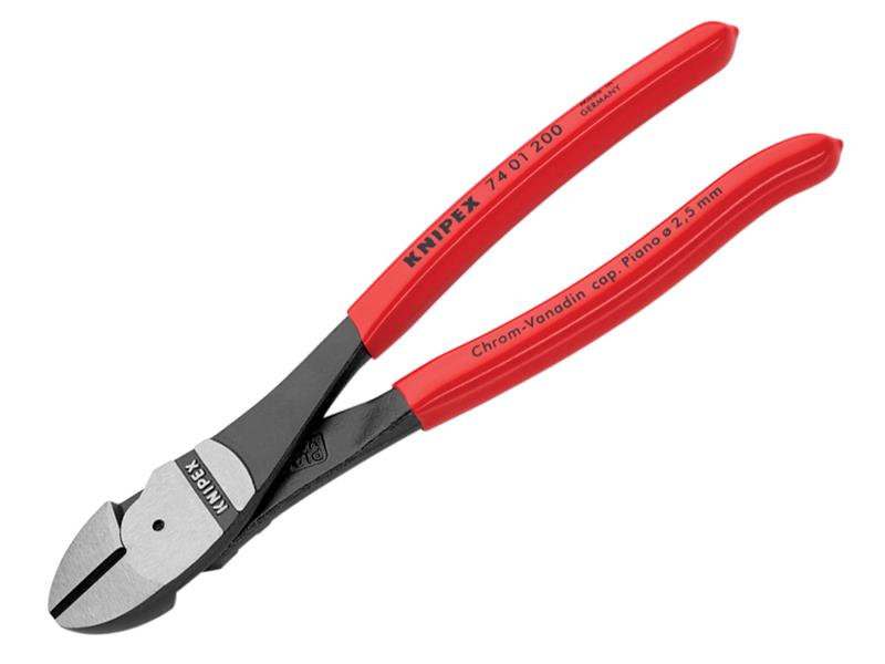 Knipex 74 01 200 SB High Leverage Diagonal Cutters PVC Grip 200mm (8in)