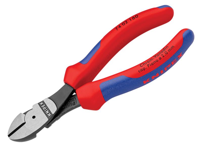 Knipex 74 02 160 SB High Leverage Diagonal Cutters Multi-Component Grip 160mm (6.1/4in)