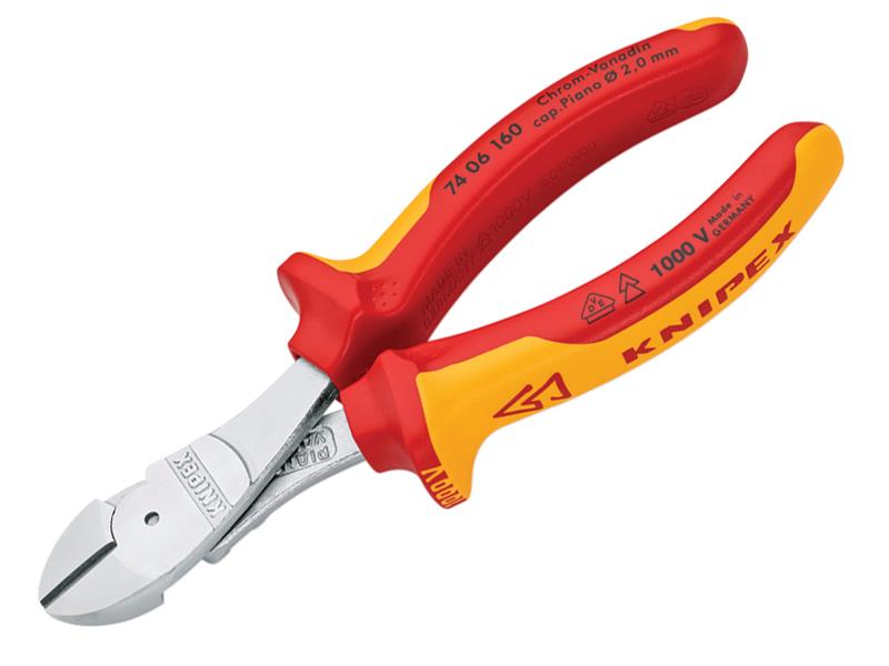 Knipex 74 06 160 SB VDE High Leverage Diagonal Cutter 160mm
