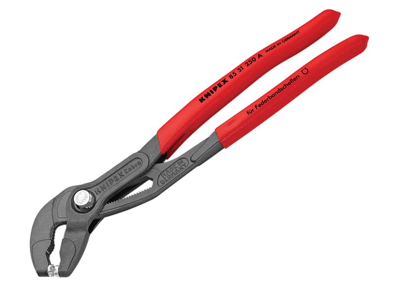 Knipex 85 51 250 A SB Spring Hose Clamp Pliers with Quick-Set Adjustment 250mm Capacity 70mm
