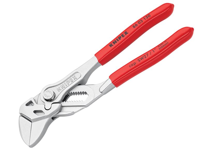 Knipex 86 03 150 SB Mini Pliers Wrench PVC Grip 150mm - 27mm Capacity