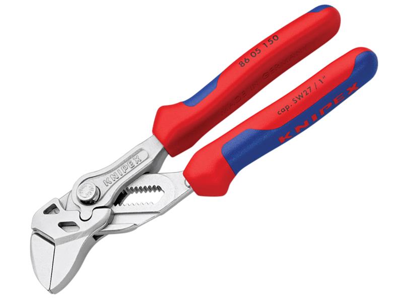 Knipex 86 05 150 SB Pliers Wrench Multi-Component Grip 150mm - 27mm Capacity