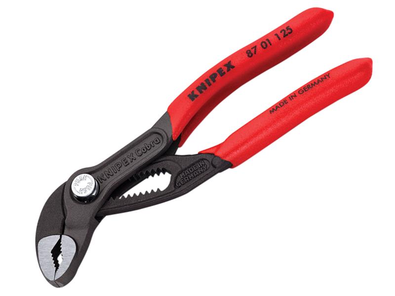 Knipex 87 01 125 SB Cobra� Water Pump Pliers PVC Grip 125mm - 27mm Capacity