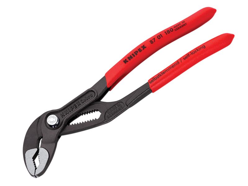 Knipex 87 01 180 SB Cobra� Water Pump Pliers PVC Grip 180mm - 36mm Capacity