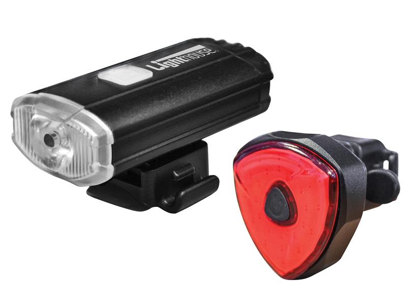 Lighthouse HL-BK4091 & 4902 Elite Rechargeable LED Bike Light Set