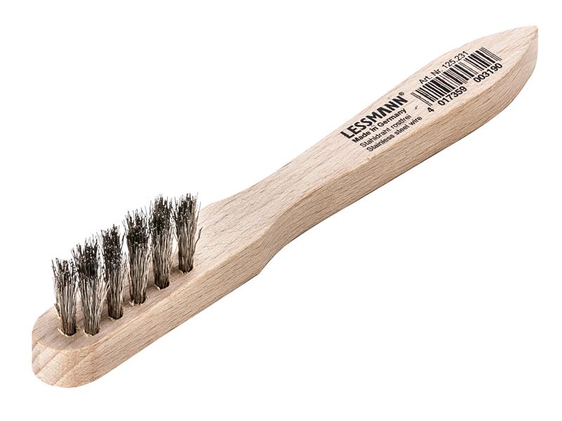 Lessmann 125.241 Spark Plug Brush 3 Row Stainless Steel Wire