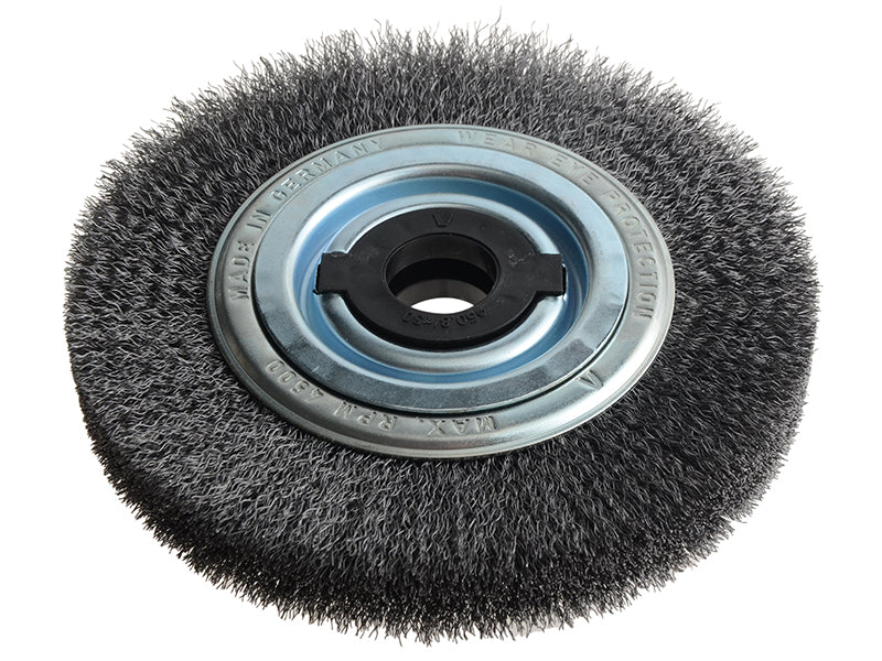 Lessmann 366.162 Wheel Brush D200mm x W35-40 x 80 Bore Set 4 +1 Steel Wire 0.30