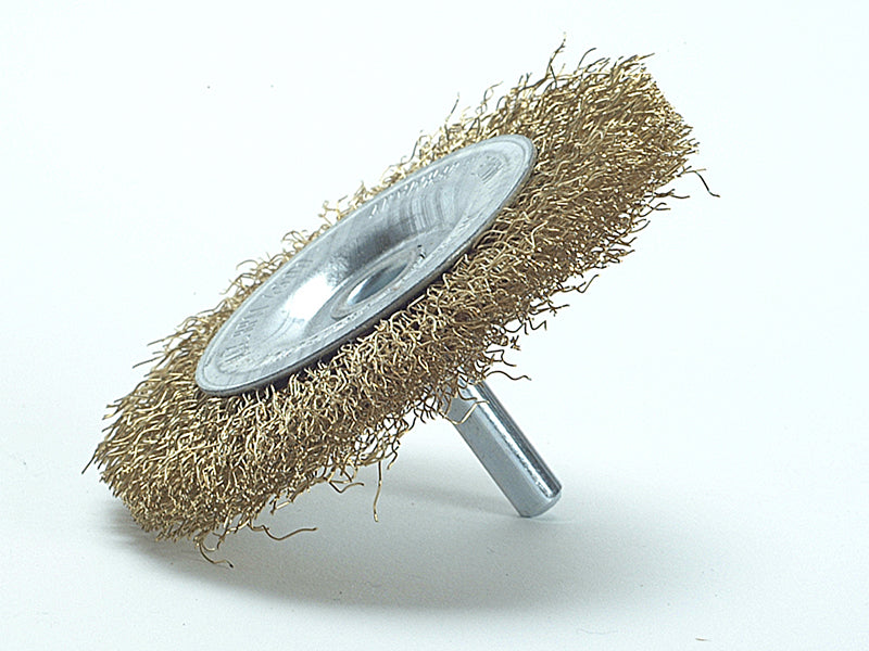 Lessmann 410.136.07 DIY Wheel Brush 75 x 10mm, 0.25 Brass Wire