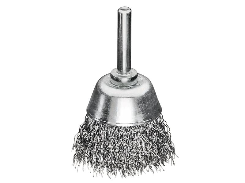 Lessmann 437.162 Cup Brush with Shank D70mm x H25, 0.30 Steel Wire
