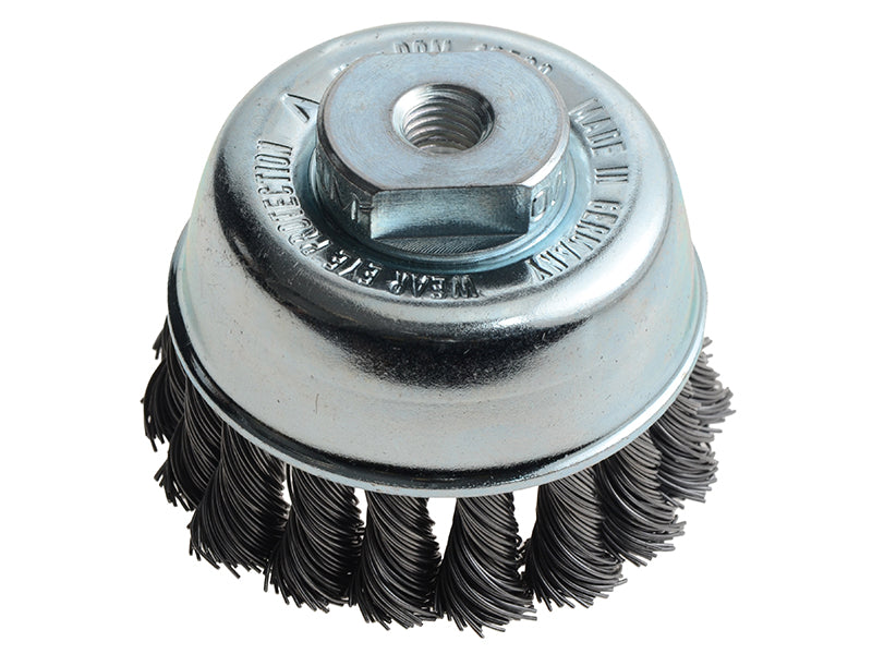 Lessmann 482.214 Knot Cup Brush 65mm M10x2.0, 0.50 Steel Wire