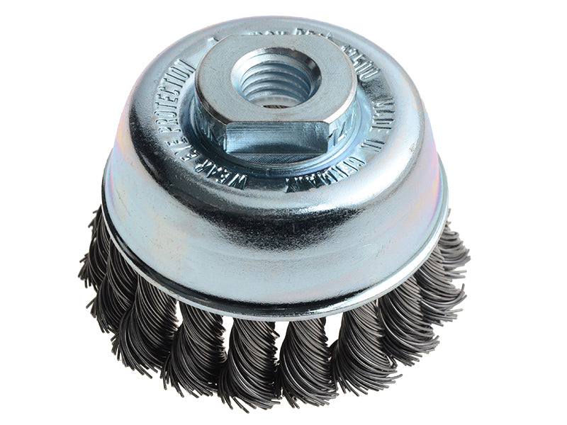 Lessmann 482.217 Knot Cup Brush 65mm M14x2.0, 0.50 Steel Wire