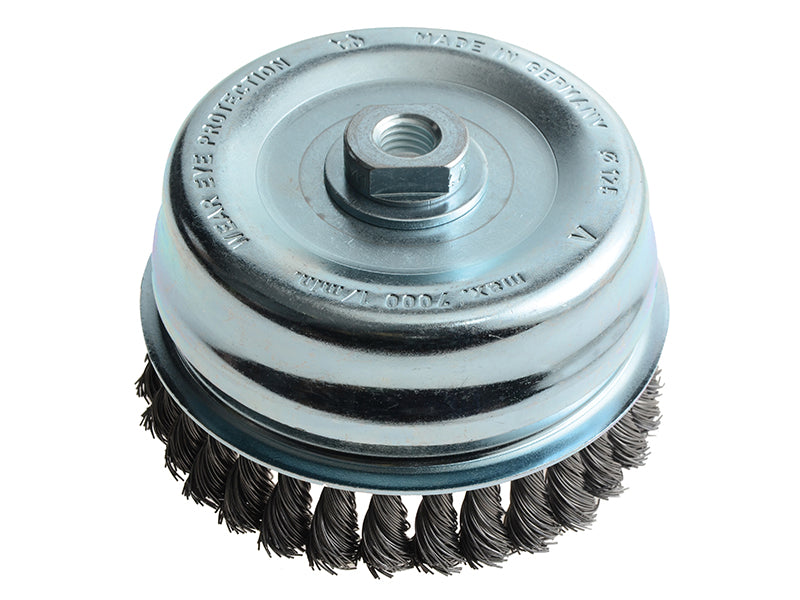 Lessmann 487.217 Knot Cup Brush 125mm M14x2.0, 0.50 Steel Wire*