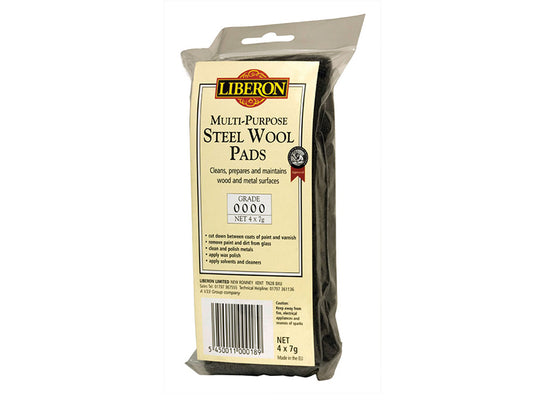 Liberon 015062 Steel Wool Grade 0000 (4x7g)