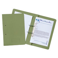 Spiral Files Foolscap Green Pk50