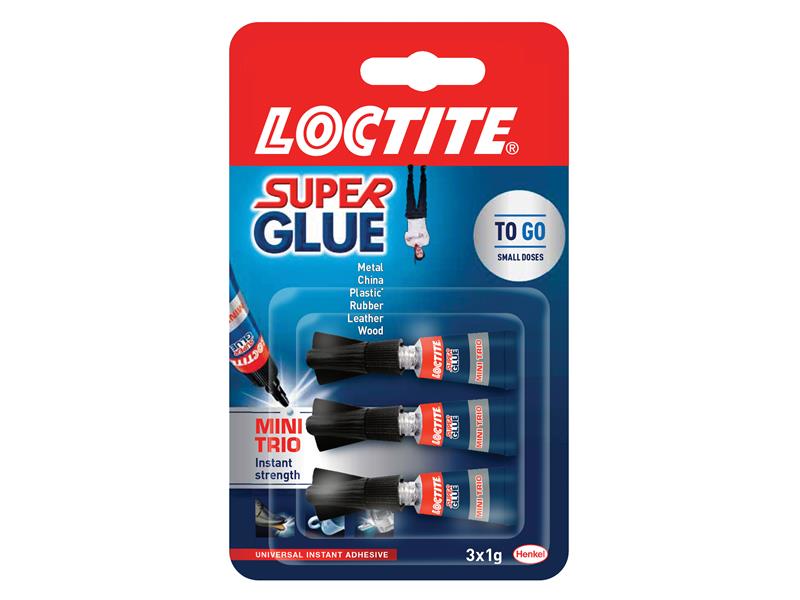Loctite 2714408 Superglue Mini Trio Tube 3 x 1g
