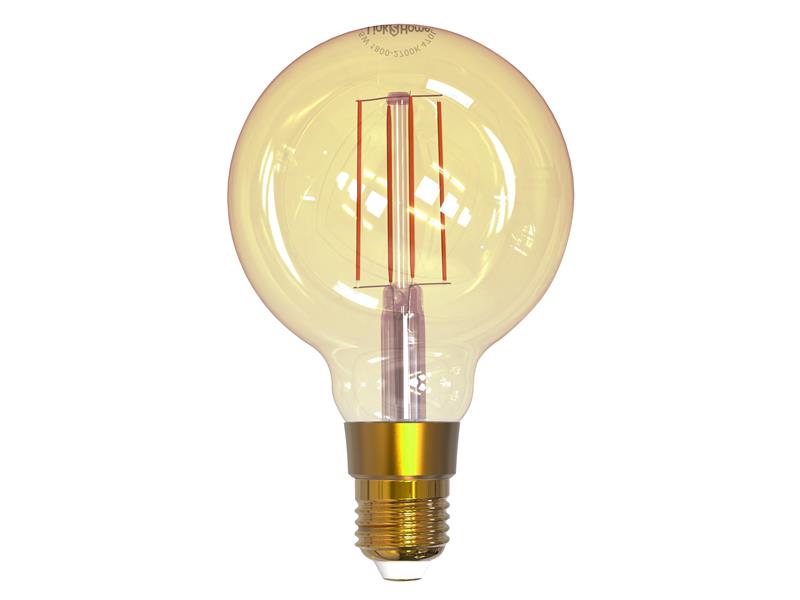 Link2Home L2HFE27L6W Wi-Fi LED ES (E27) Balloon Filament Dimmable Bulb, White 470 lm 5.5W