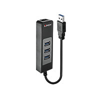 Lindy USB 3.0 Hub/Gigabit Enet Cnvt