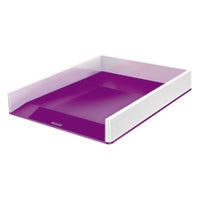 Leitz WOW Letter Tray White/Purple