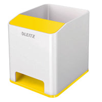 Leitz WOW Sound Pen Holder Wht/Ylw