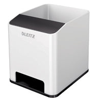 Leitz WOW Sound Pen Holder Wht/Blk