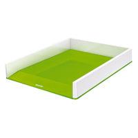 Leitz Wow Letter Tray White/Green