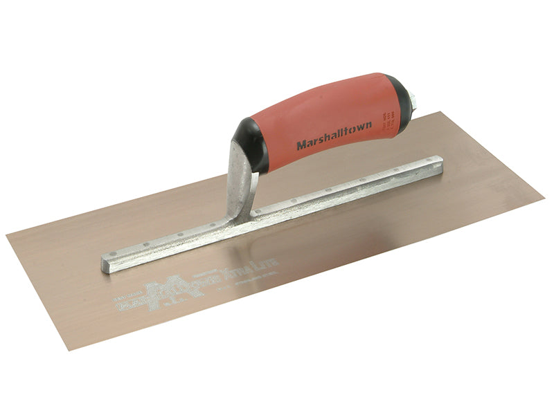 Marshalltown MPB13GSD MPB13GSD Pre-Worn PermaShape® Finishing Gold S/S Trowel DuraSoft® 13 x 5in