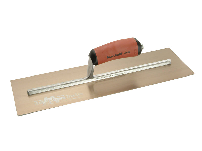 Marshalltown MPB165GSD MPB165GSD Pre-Worn PermaShape® Finishing Gold S/S Trowel DuraSoft® 16 x 5in
