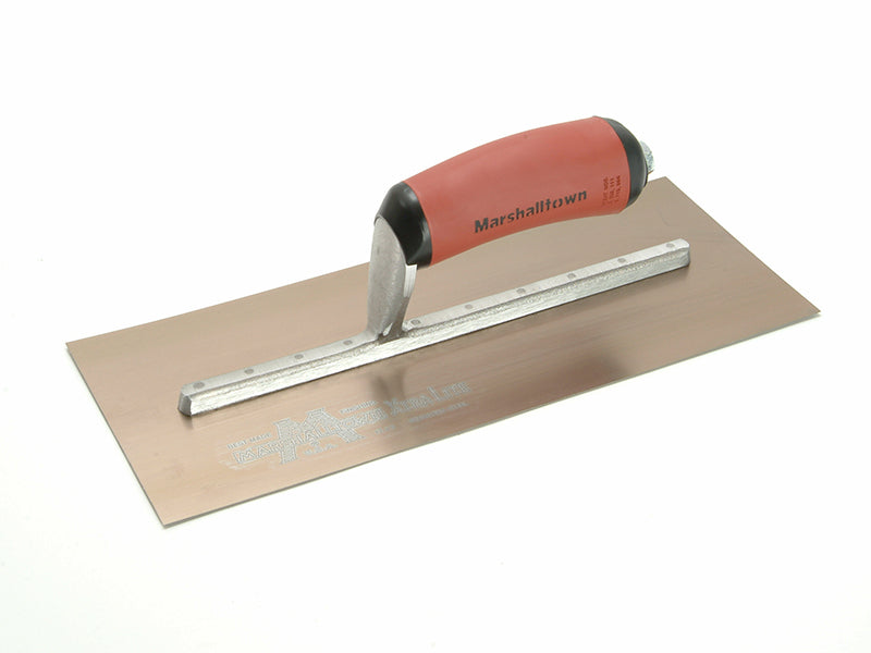Marshalltown MPB7GSD MPB7GSD Pre-Worn PermaShape® Finishing Gold S/S Trowel DuraSoft® 12 x 5in