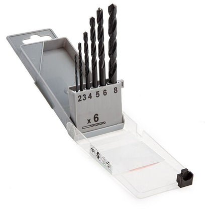 Makita P-23743 6 Piece HSS Ground Point Drill Bit Set 2mm - 8mm BITS