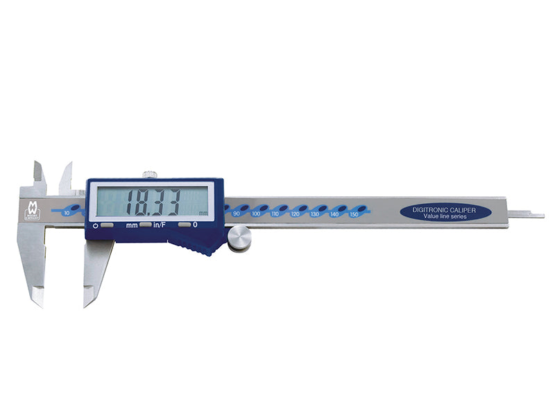 Moore&Wright MW110-15DFC Digital Caliper with Fractions 150mm (6in)