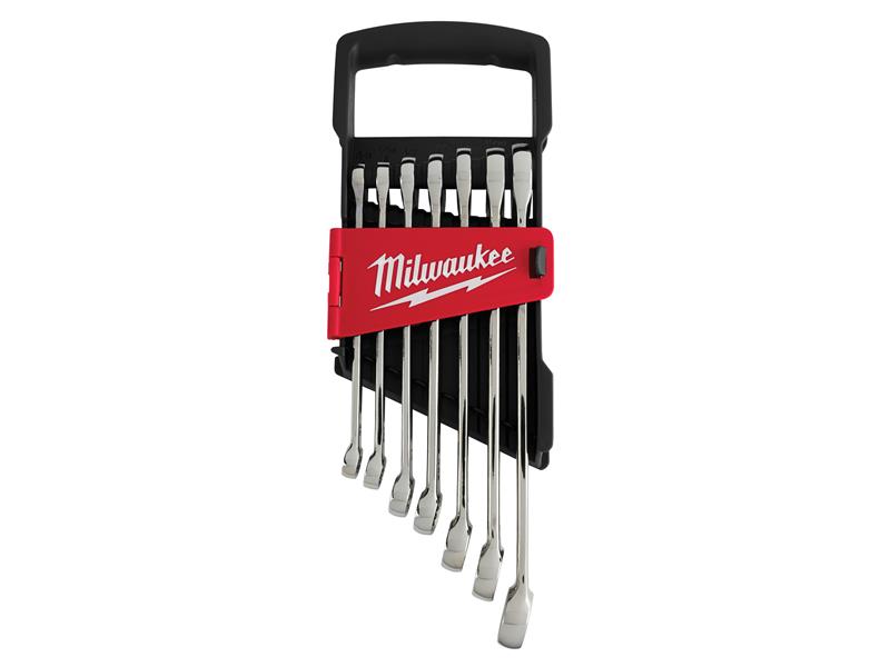 Milwaukee 4932464993 MAX BITE™ Ratcheting Metric Combination Spanner Set, 7 Piece