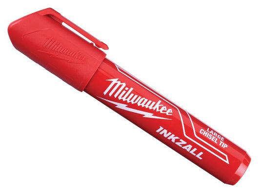 Milwaukee 4932471556 INKZALL� Large Chisel Tip Marker Red (Pack 3)