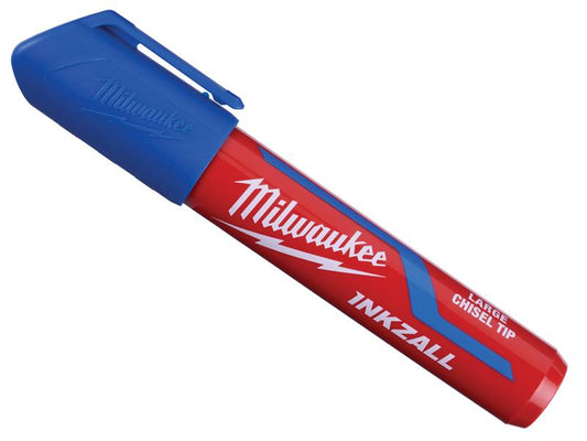 Milwaukee 4932471557 INKZALL� Large Chisel Tip Marker Blue (Pack 3)
