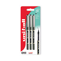 Uni-Ball Eye UB-157 Rbl Pen Blk Pk3