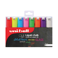 Uniball PWE-8K Chlkmrkr Brd Ass Pk8