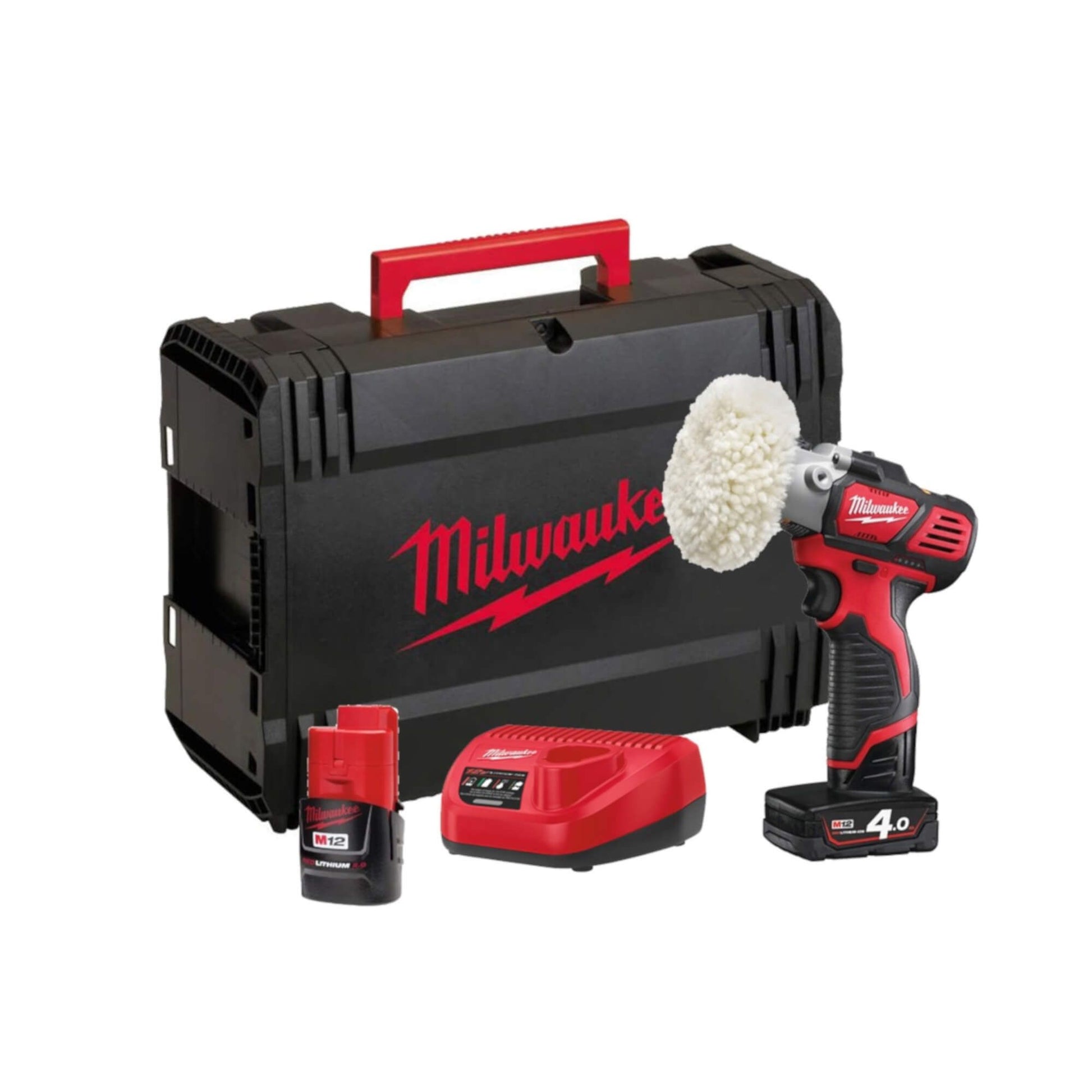 Milwaukee M12bps-421X Cordless Sander/Polisher 2 x Batteries + charger & Accs