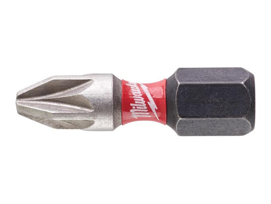 Milwaukee 4932472040 SHOCKWAVE™ Impact Duty Bits PZ2 x 25mm (Pack 2)