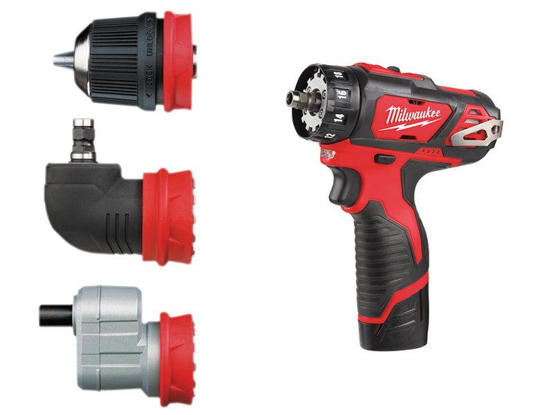 Milwaukee 4933447773 M12 BDDX KIT-202C Removable Chuck Drill Driver 12V 2 x 2.0Ah Li-ion