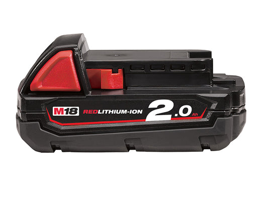 Milwaukee 4932430062 M18 B2 REDLITHIUM-ION™ Slide Battery Pack 18V 2.0Ah Li-ion