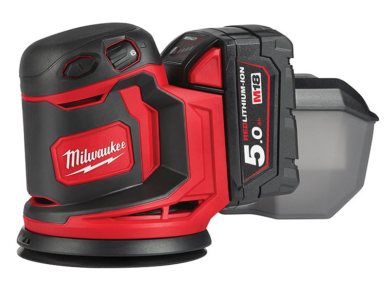 Milwaukee 4933464230 M18 BOS125-502B Random Orbital Sander 18V 2 x 18 5.0Ah Li-ion