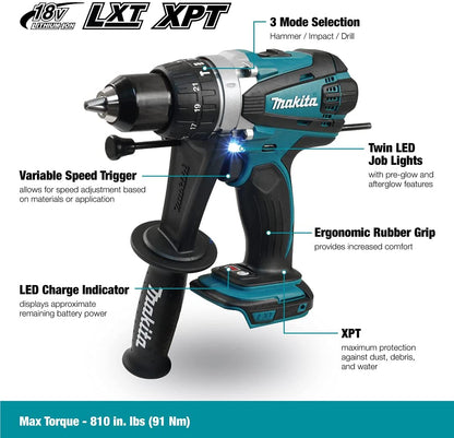 Makita DHP458Z 18V Li-Ion LXT Combi Drill  -  BARE UNIT