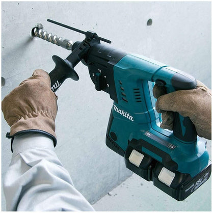 Makita DLX2137PTJ Twin 18V Li-ion LXT 2 Piece Combo Kit comprising DHP482Z and DHR263ZJ Complete with 4 x 5.0 Ah Batteries and Twin Port Charger Supplied in 2 Makpac Cases