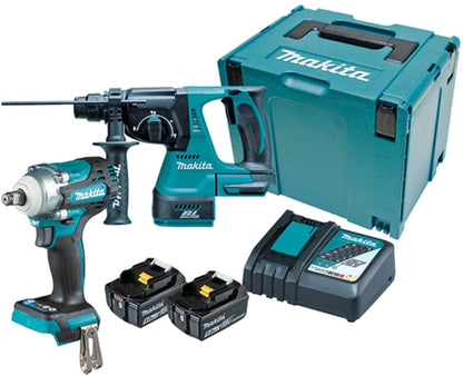 Makita DLX2372TJ 18V Li-ion LXT 2 Piece Brushless Combo Kit with 2x5.0Ah Batteri