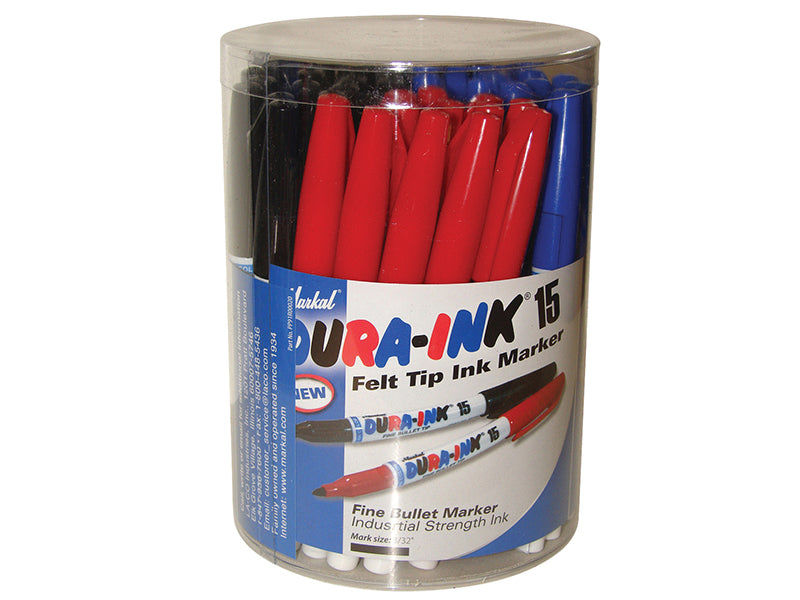 Markal MRK-96070 DURA-INK® 15 Fine Tip Marker Mixed Colours (Tub 48)