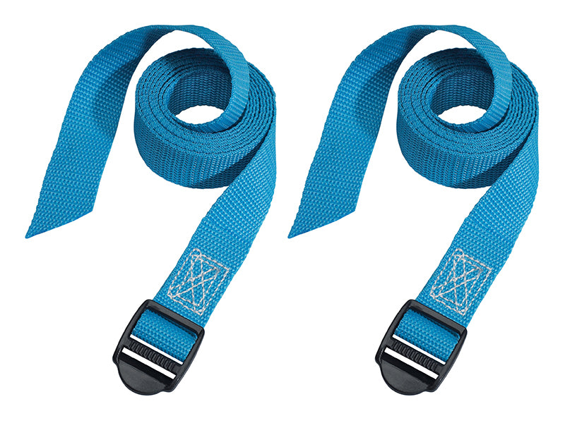 MasterLock 3004EURDATCOL Lashing Straps with Plastic Buckle 1.2m 2 Piece