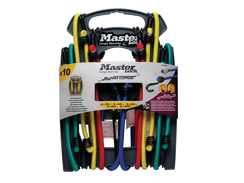 MasterLock 3043EURDAT Twin Wire� Bungee Organiser 10 Piece