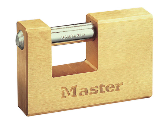 MasterLock 606EURD Rectangular 63mm Solid Brass Body Shutter Padlock