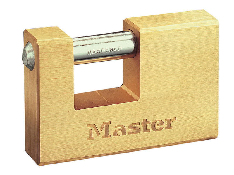 MasterLock 607EURD Rectangular 76mm Solid Brass Body Shutter Padlock