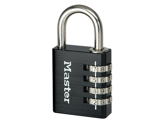 MasterLock 7640EURDBLK Black Finish 40mm 4-Digit Combination Padlock